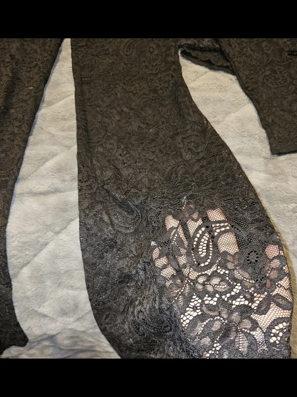 NWT privy Black Lace Wide-Leg Pants with Matching Lace Crop Top